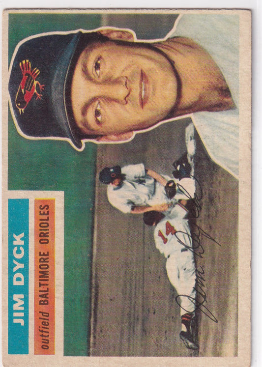 Vintage 1956 Topps #303 Jim Dyck - Baltimore Orioles baseball card memorabilia