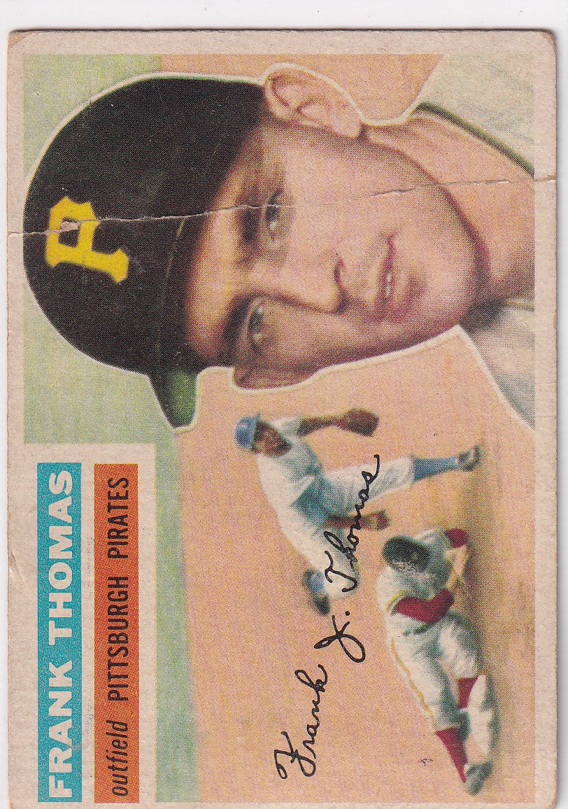 Vintage baseball card of Frank Thomas - Pittsburgh Pirates with black P cap