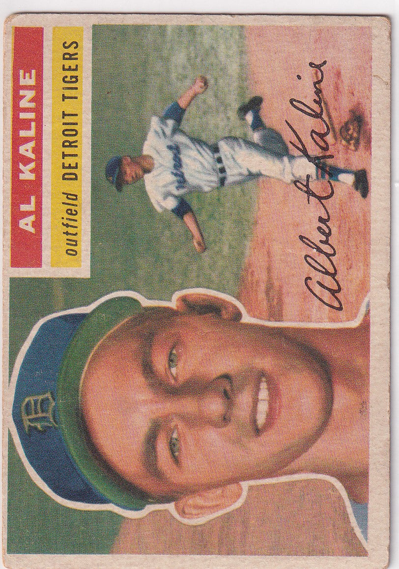 Vintage 1956 Topps trading card of Al Kaline - Detroit Tigers player