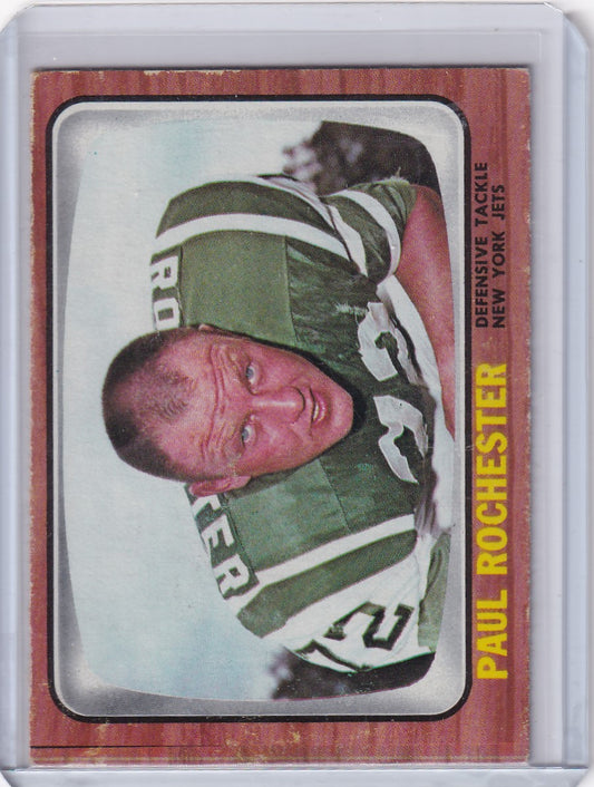 1966 Topps Football #100 Paul Rochester - New York Jets