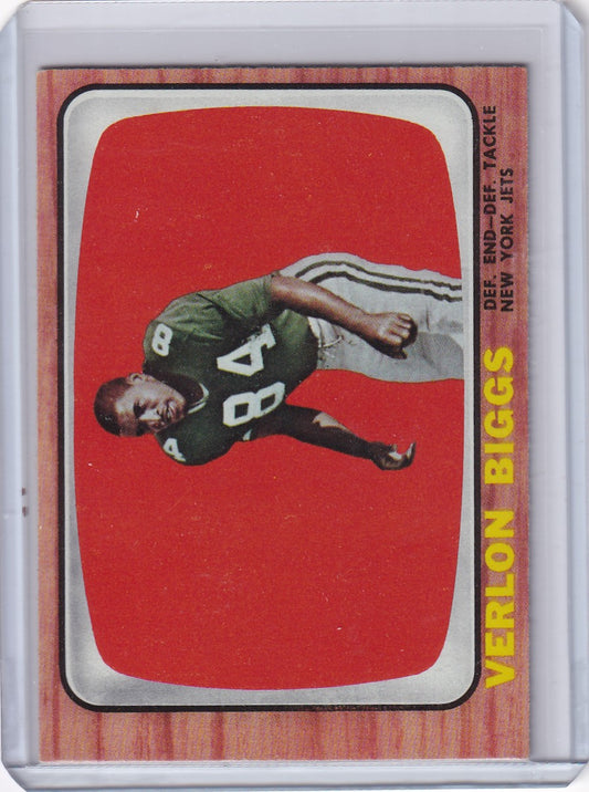 1966 Topps Football #90 Verlon Biggs - New York Jets