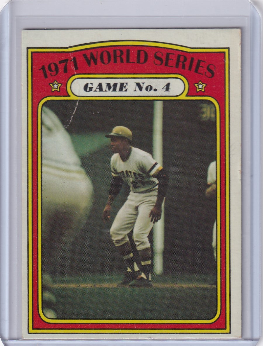 Baseball card of Pittsburgh Pirates player from 1971 World Series Game No. 4 Topps Baseball