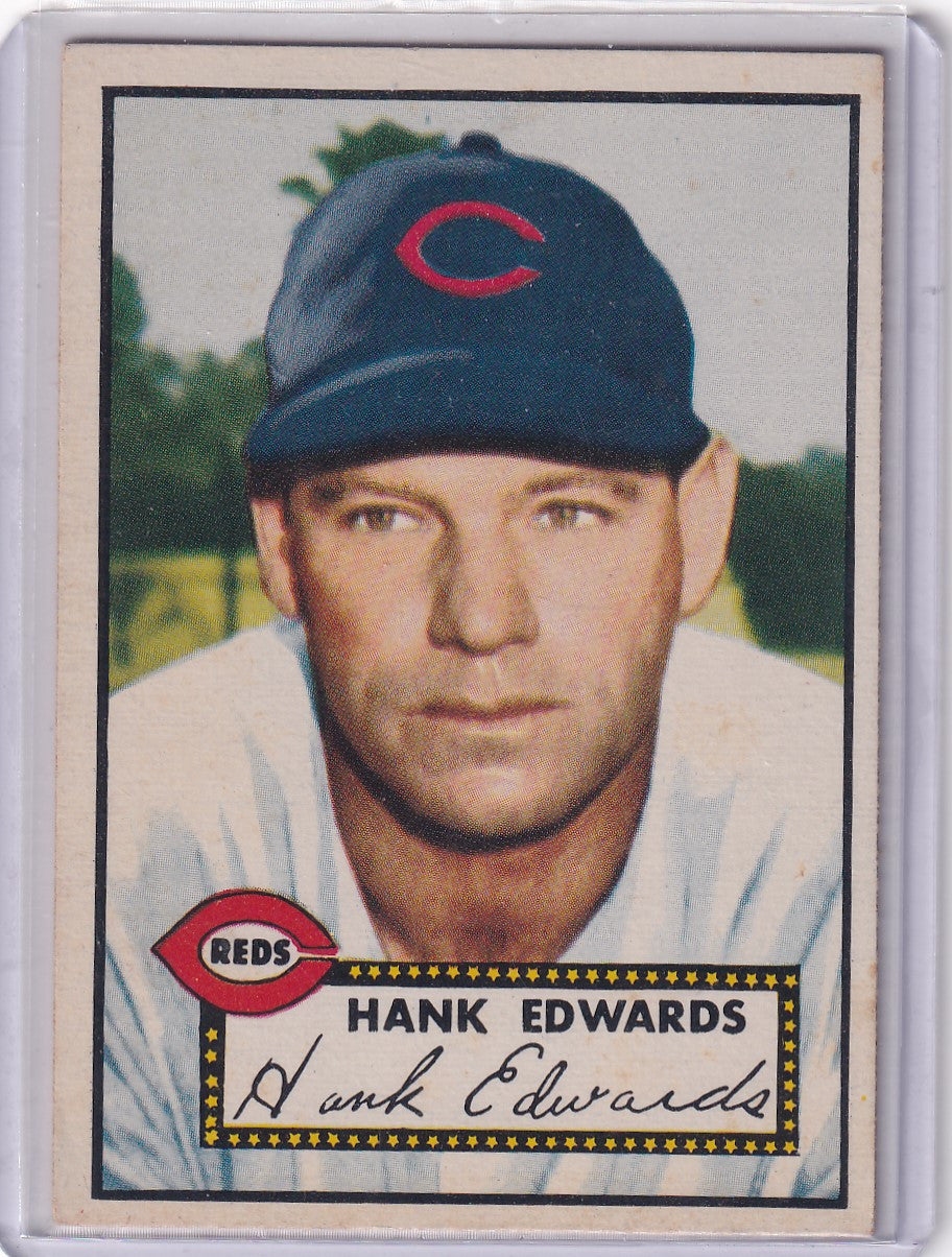 1952 Topps Baseball #176 Hank Edwards - Cincinnati Reds