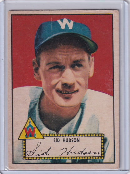 1952 Topps Baseball #60 Sid Hudson - Washington Senators