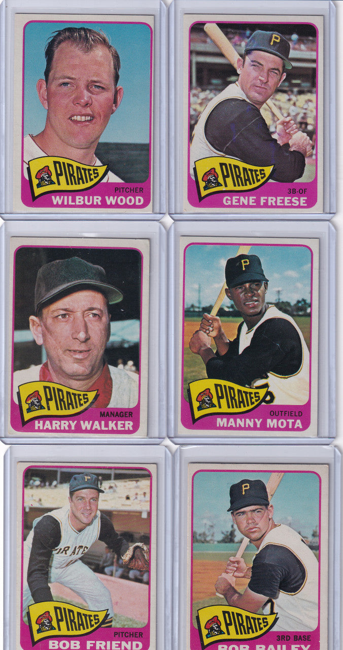 1965 Topps Baseball Pittsburgh Pirates Team Set - Clemente (31 Card Lot)