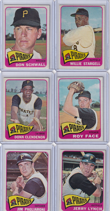 1965 Topps Baseball Pittsburgh Pirates Team Set - Clemente (31 Card Lot)