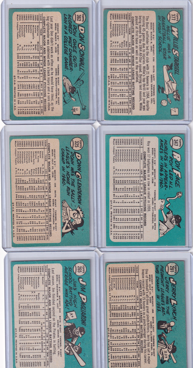 1965 Topps Baseball Pittsburgh Pirates Team Set - Clemente (31 Card Lot)