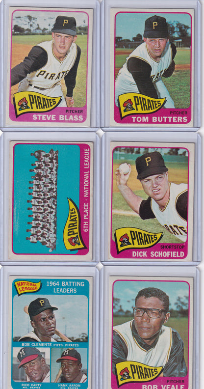 1965 Topps Baseball Pittsburgh Pirates Team Set - Clemente (31 Card Lot)