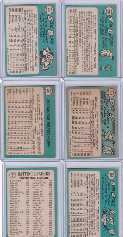 1965 Topps Baseball Pittsburgh Pirates Team Set - Clemente (31 Card Lot)