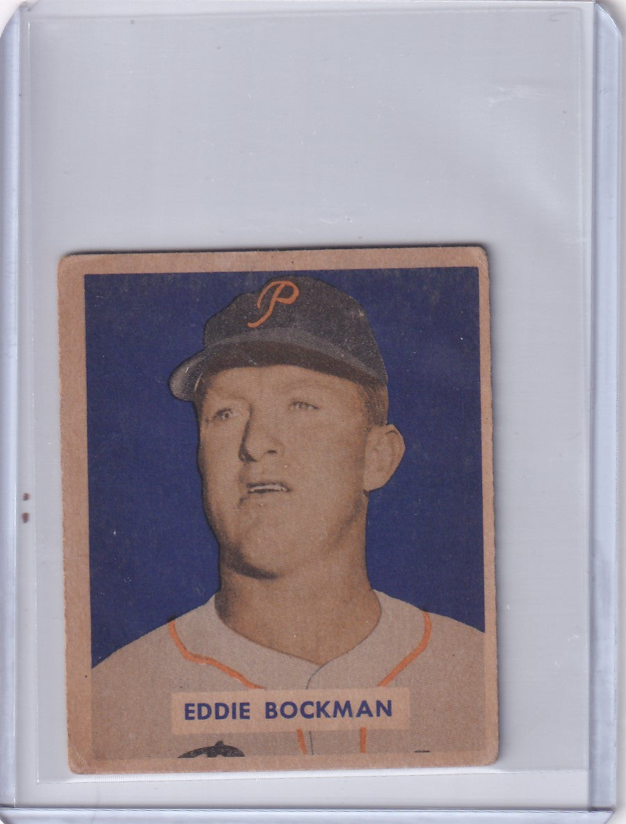 1949 Bowman Baseball #195 Eddie Bockman RC - Pittsburgh Pirates