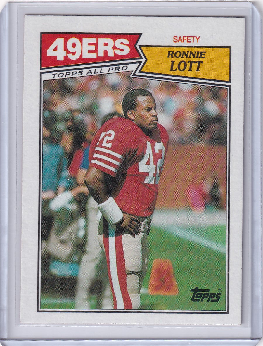 1987 Topps Football #123 Ronnie Lott - San Francisco 49ers