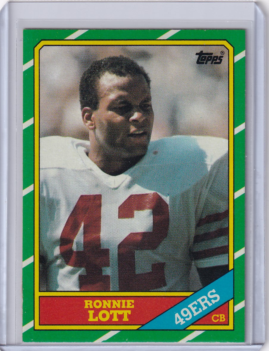 1986 Topps Football #168 Ronnie Lott - San Francisco 49ers