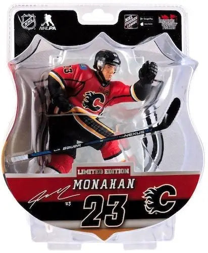 Hockey player action figure in Calgary Flames uniform for ultimate hockey fans