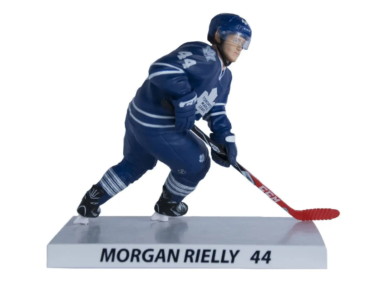 Hockey player figurine in Toronto Maple Leafs uniform for ultimate hockey fans