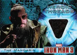 Trading card of Ben Kingsley as The Mandarin from Iron Man 3 with Heroic Threads piece