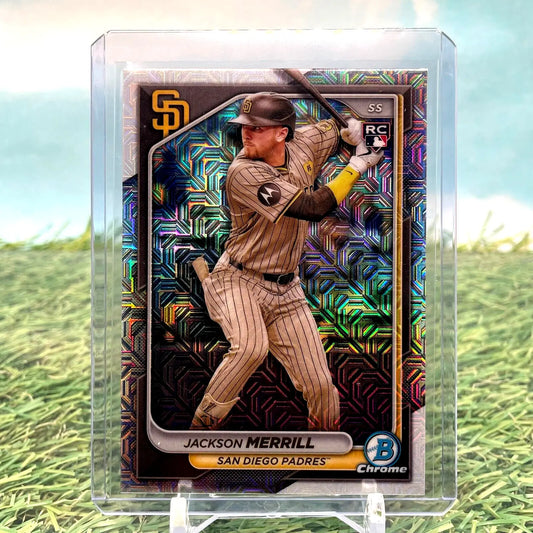 Jackson Merrill 2024 Bowman Rookie Mega Mojo Refractor baseball card San Diego Padres