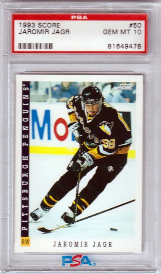 PSA-graded 1993 Score Jaromir Jagr Penguins card, perfect for single cards collectors