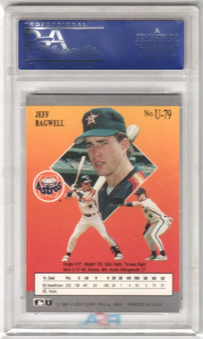 Baseball card of Jeff Bagwell Houston Astros multi-pose design single cards Columbia Hobby