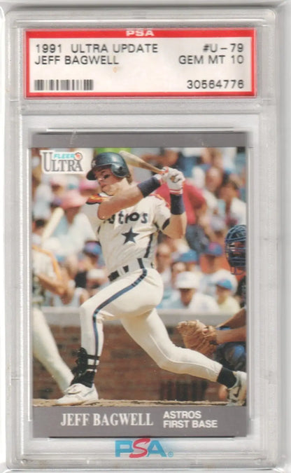 PSA 10 GEM MINT Jeff Bagwell 1991 Ultra Update RC Rookie single card from Columbia Hobby