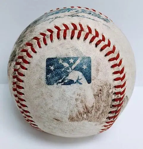 Used baseball with red stitching from Jeff Clement Autograph for collectors