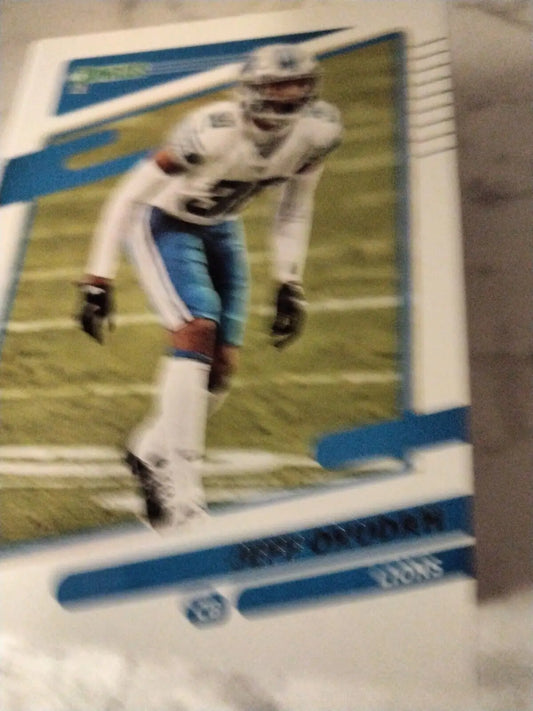 Jeff Okudah 2021 Donruss Football Card 172 Detroit Lions collectible trading card