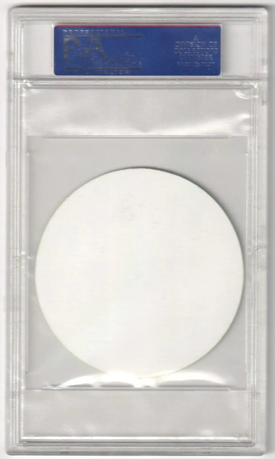 Clear plastic holder featuring round white insert for JERRY SLOAN single cards