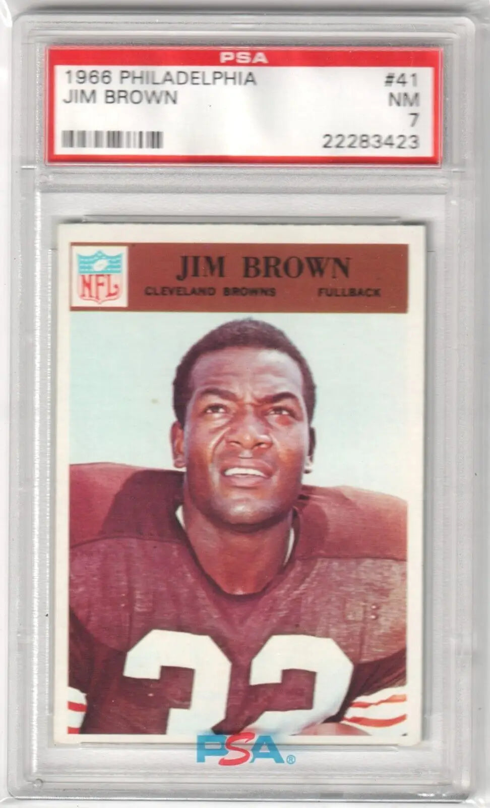 PSA-graded 1966 Philadelphia Football Card #41 in case from Columbia Hobby with free shipping