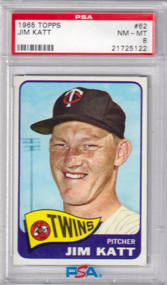 PSA-graded 1965 Topps Jim Katt baseball card Minnesota Twins from Columbia Hobby