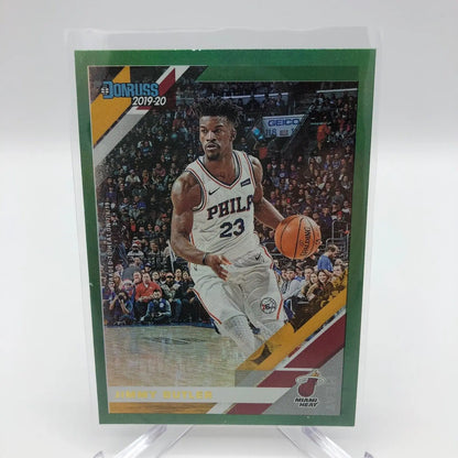 Basketball trading card of Jimmy Butler wearing jersey number 23 from Green Donruss