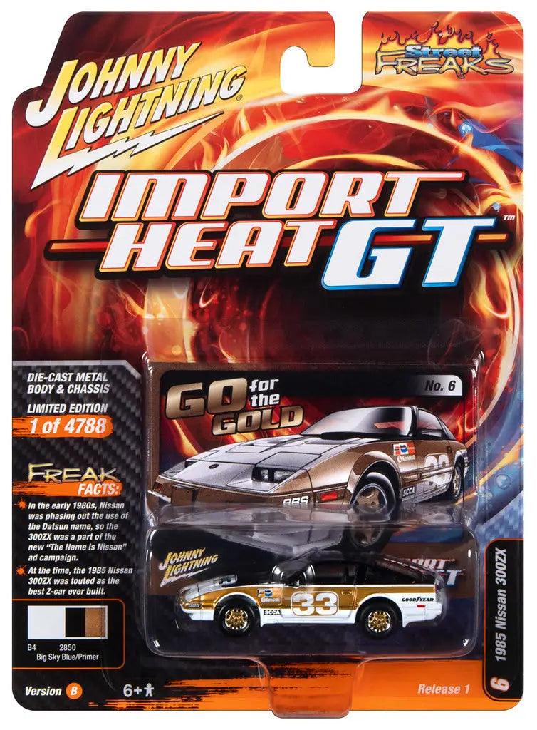 Die-cast Johnny Lightning Import Heat GT packaging for Street Freaks Ver B Nissan 300ZX