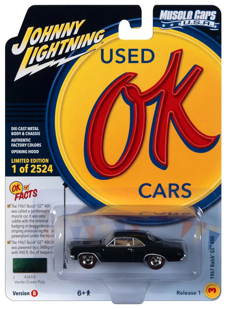 Die-cast model car on a Johnny Lightning Muscle Cars USA blister card, JLMC032