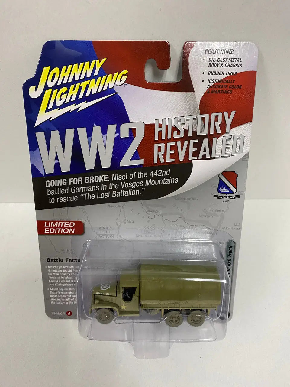 Johnny Lightning WW2 History Revealed die-cast GMC CCKW truck in original packaging