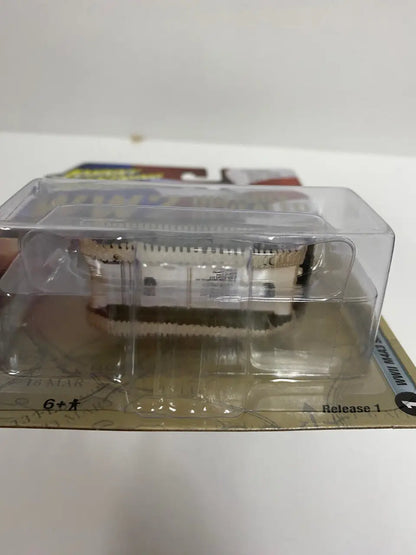 Clear plastic packaging with Johnny Lightning WW2 History Revealed M4A3 Sherman Tank model