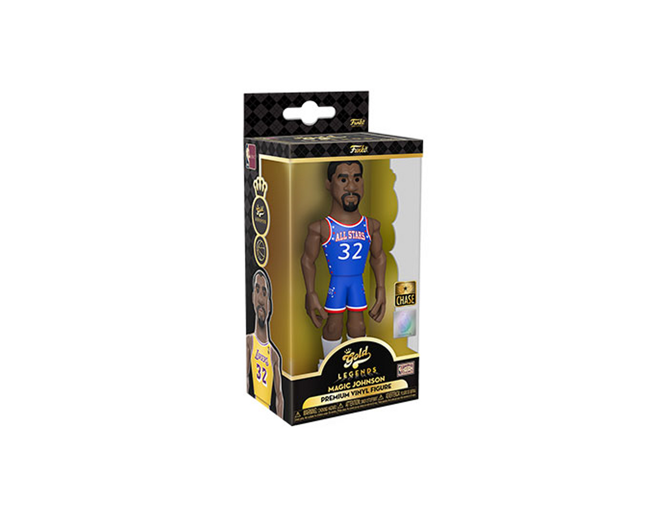 NBA Legends collectible Funko Gold premium vinyl figure of Magic Johnson in Lakers jersey