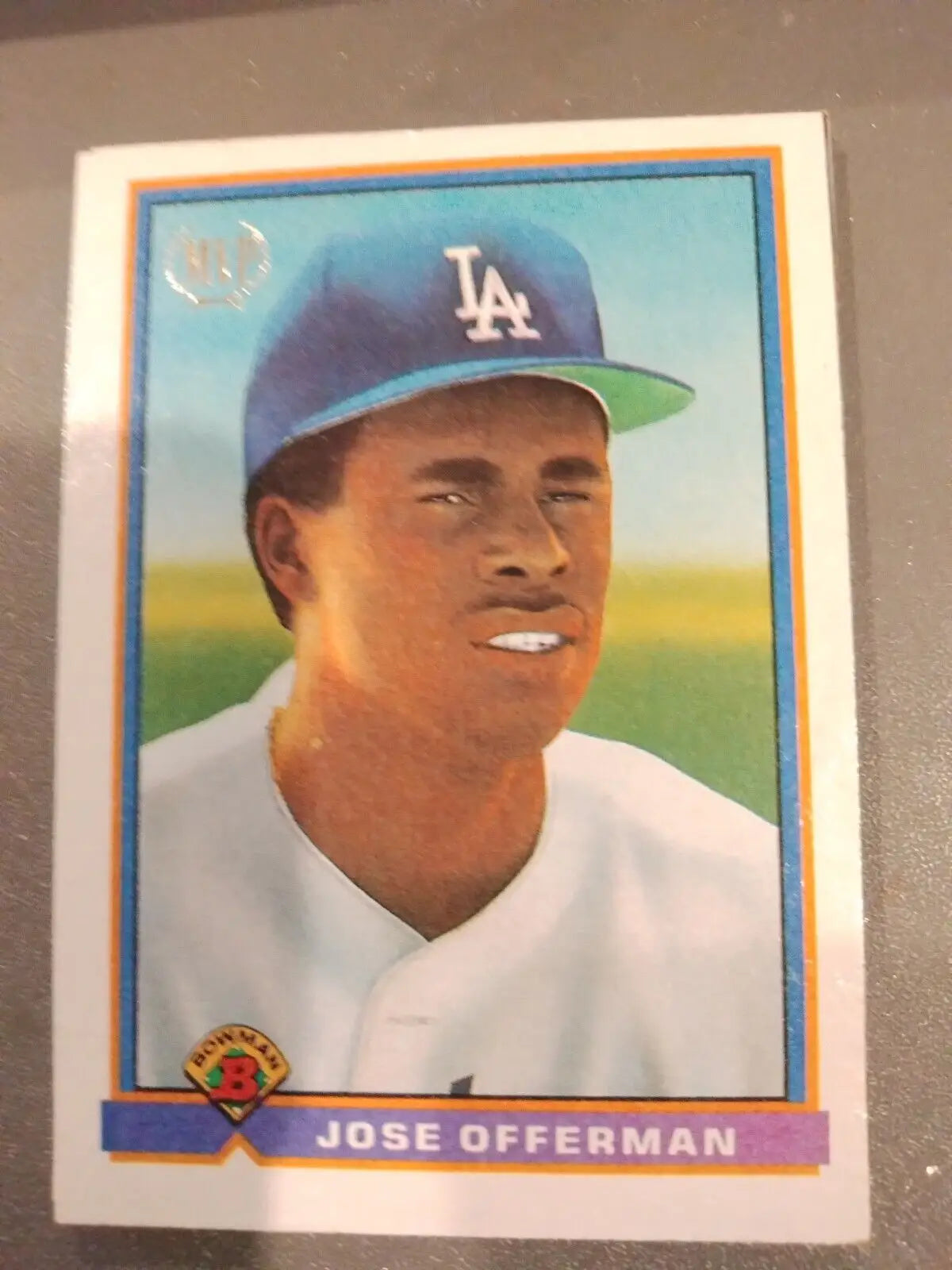 Jose Offerman 1991 Bowman #182 baseball card for Los Angeles Dodgers fans