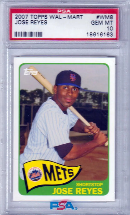 PSA 10 GEM MINT 2007 Topps Walmart WM8 Jose Reyes Mets baseball card from Columbia Hobby