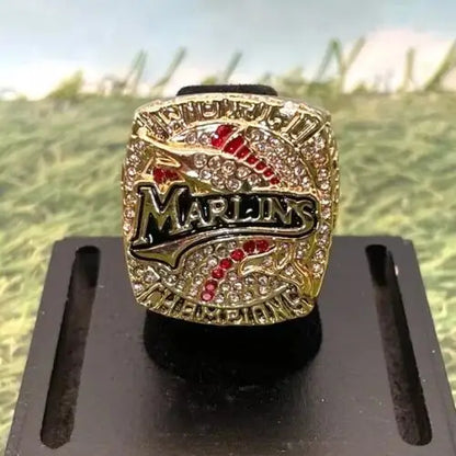 Gold-colored Florida Marlins World Series ring replica of Josh Beckett 2003