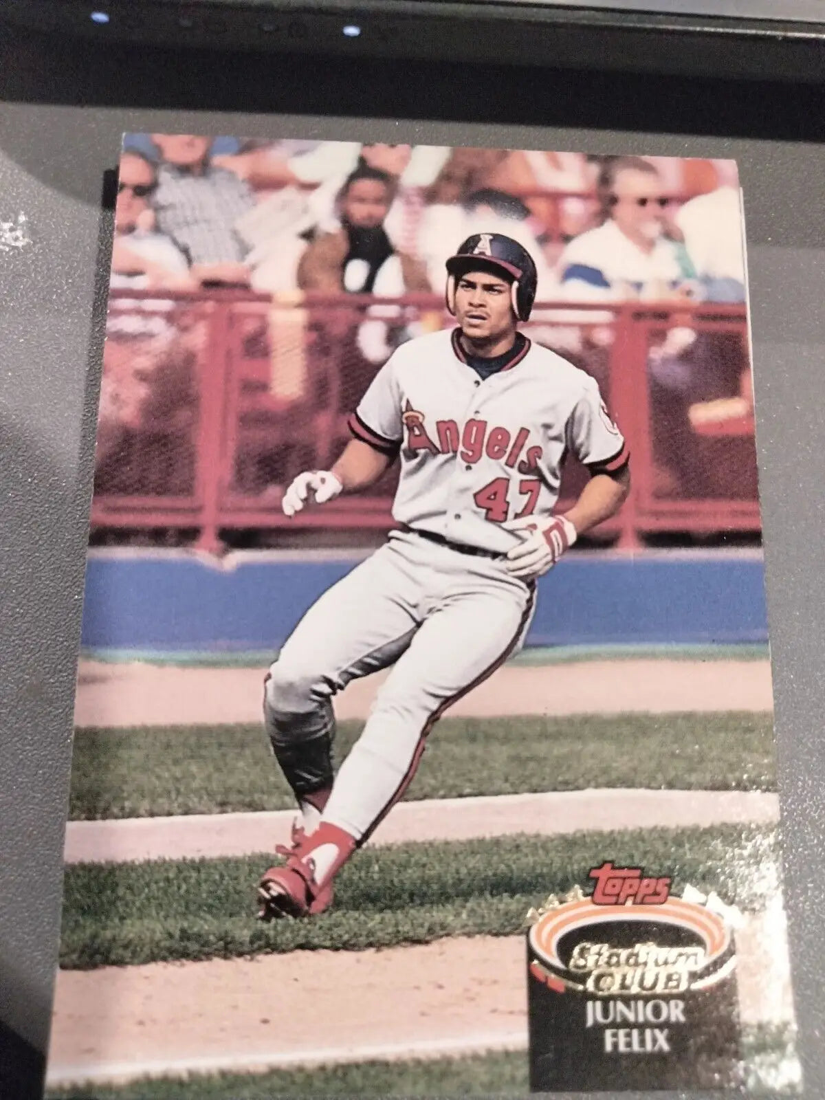 Junior Felix 1992 Stadium Club #141 baseball card for California Angels collectors