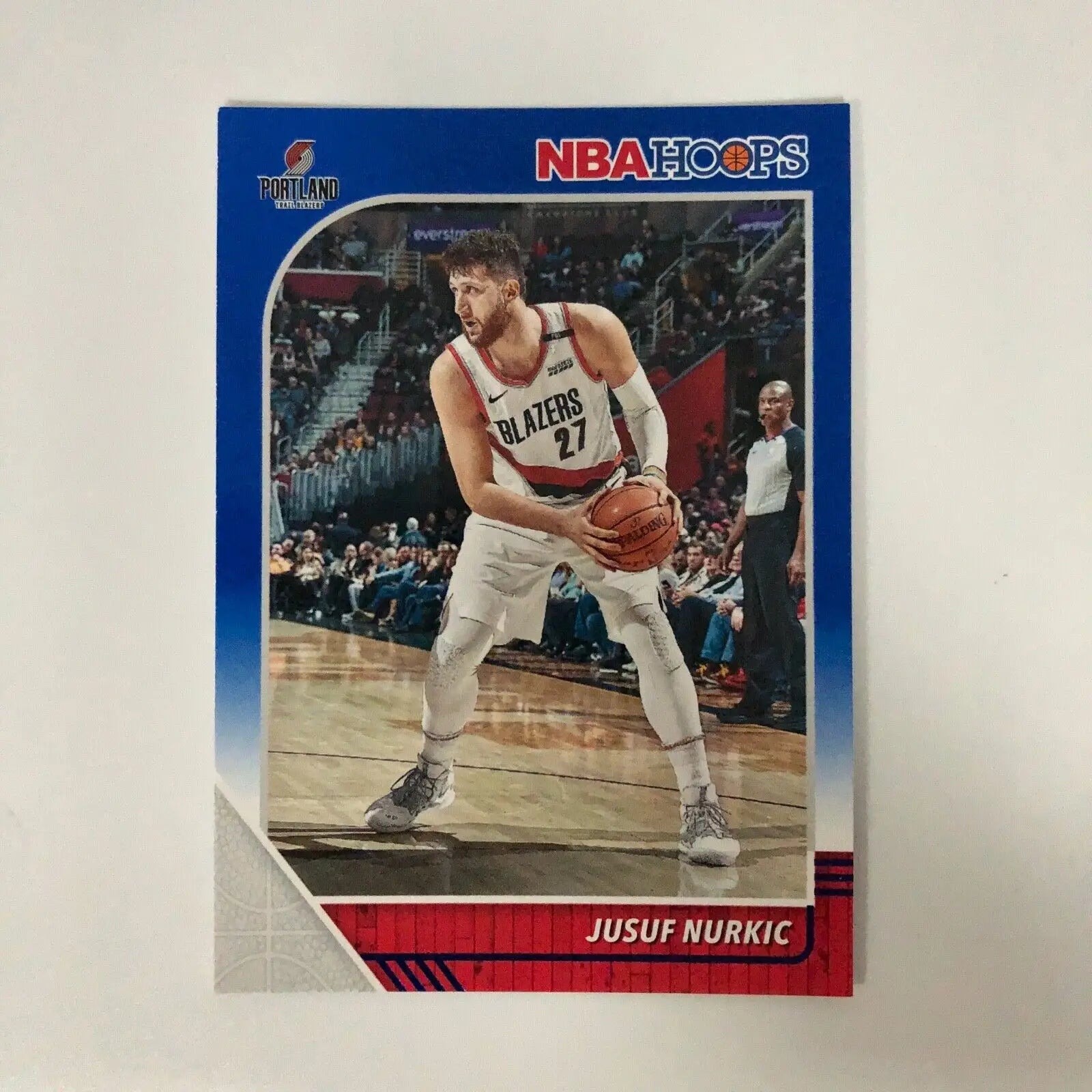 Jusuf Nurkic 2019-20 Hoops #162 Blue Parallel Trail Blazers NBA trading card