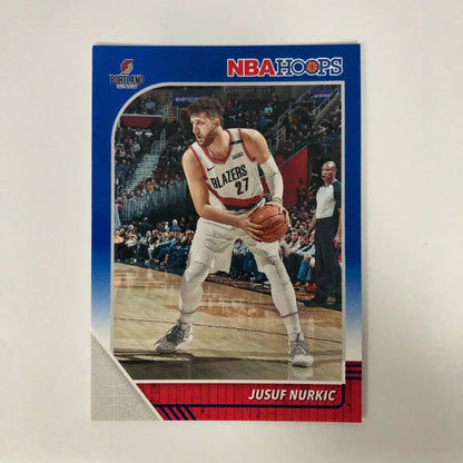 Jusuf Nurkic 2019-20 Hoops #162 Blue Parallel Trail Blazers NBA trading card