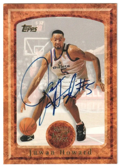 Signed Juwan Howard basketball card from JUWAN HOWARD 1997-98 Topps Auto single cards