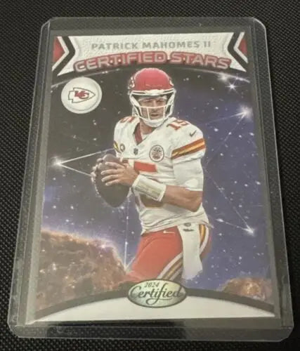 Patrick Mahomes II Certified Stars football card from Kansas City Chiefs card lot