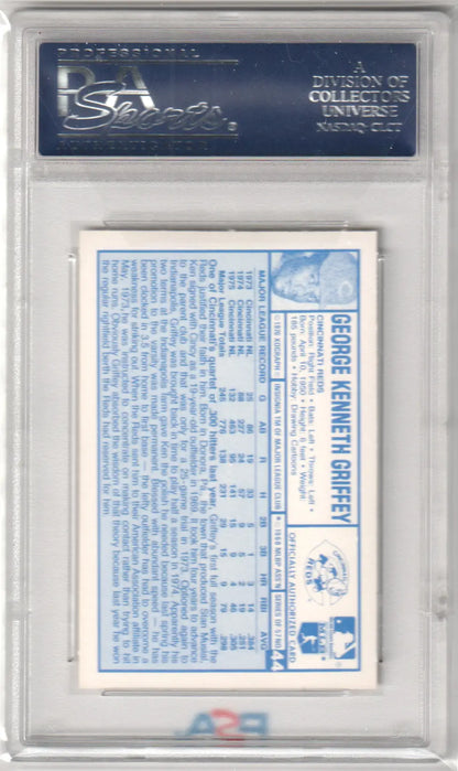 PSA 10 Ken Griffey 1976 Kellogg’s trading card in protective case from Columbia Hobby