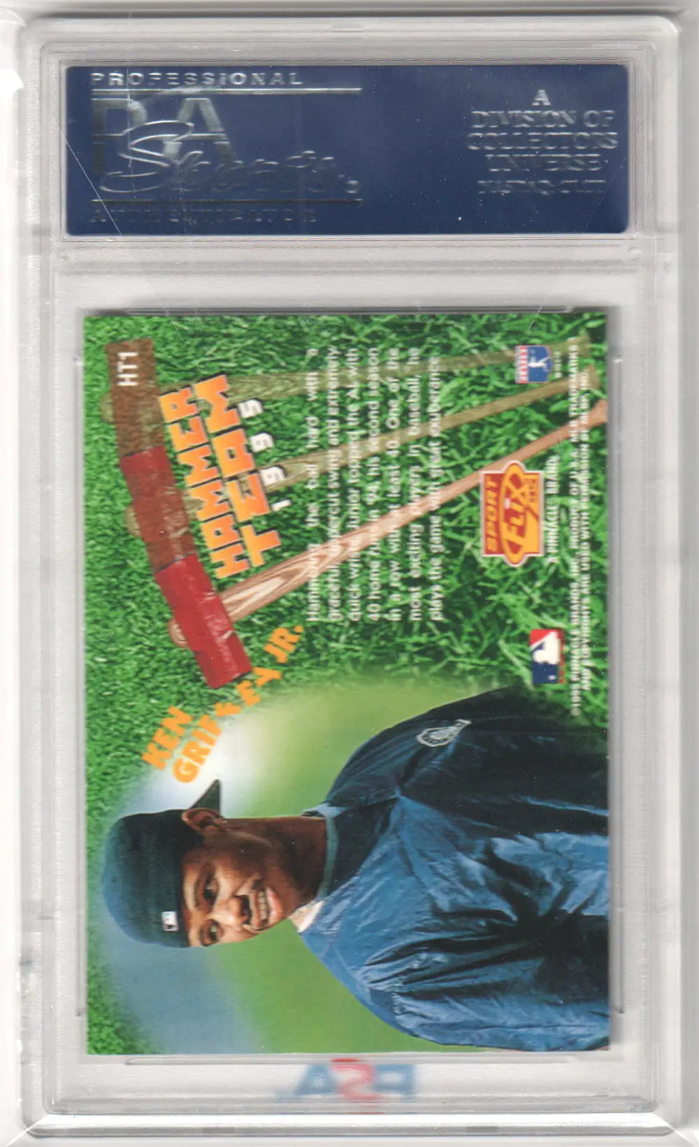 Ken Griffey Jr. 1995 Sportflix Hammer Team card in case from Columbia Hobby