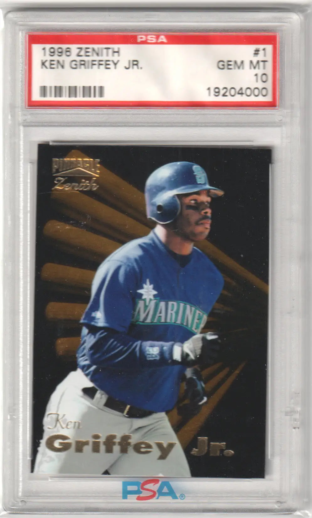 PSA-graded 1999 Zenith Ken Griffey Jr. trading card Mariners blue uniform Columbia Hobby