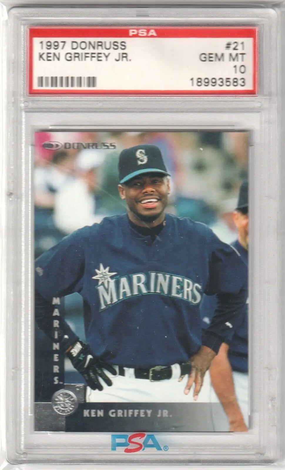 PSA-graded 1997 Donruss Ken Griffey Jr baseball card Seattle Mariners single card