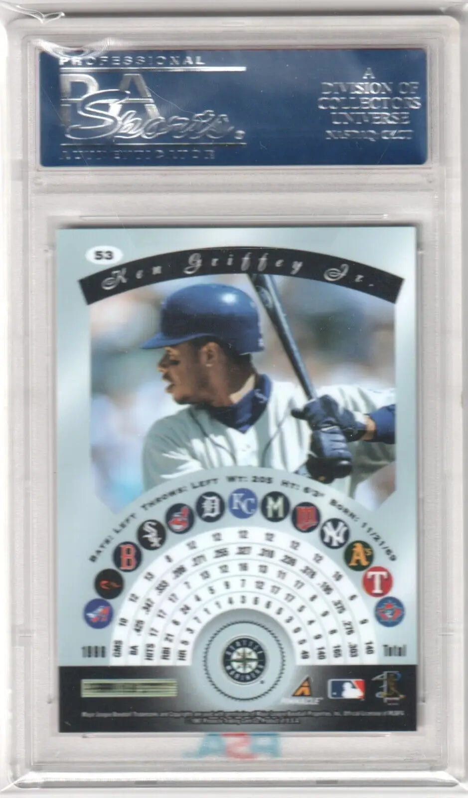 Ken Griffey Jr 1997 Pinnacle Certified Red #53 PSA 10 in protective case for single cards