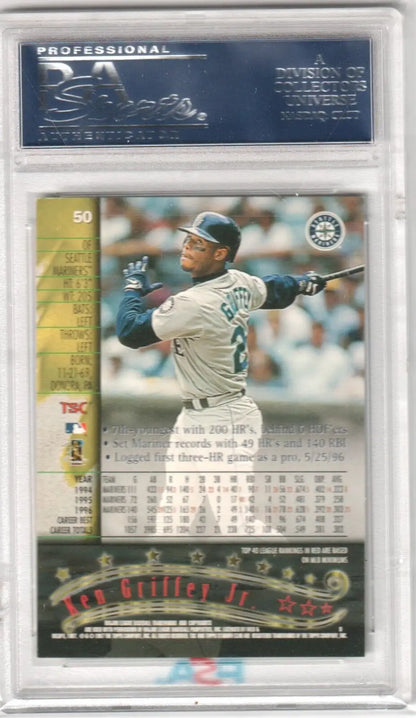 KEN GRIFFEY JR 1997 Topps Stadium Club #50 PSA 10 GEM MINT single card in protective case