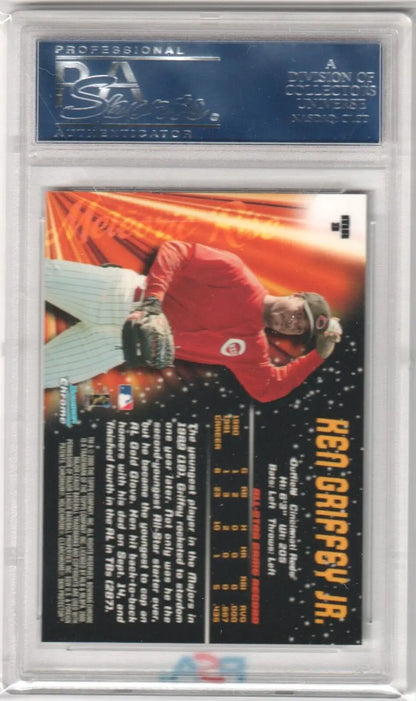 PSA 10 Ken Griffey Jr 2000 Bowman Chrome Meteoric Rise card in protective case