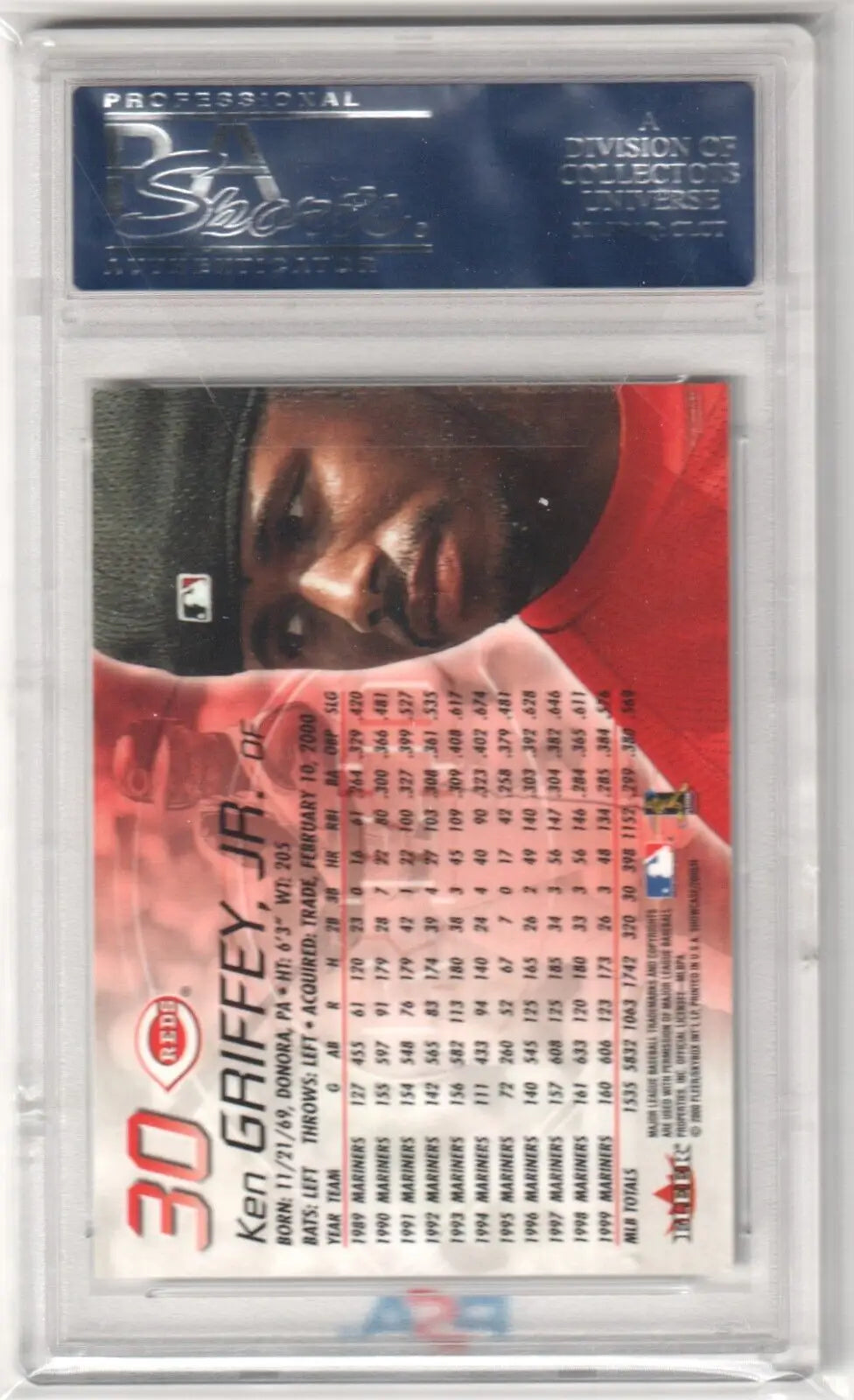 KEN GRIFFEY JR 2000 Fleer Showcase #30 PSA 10 GEM MINT single card in protective case